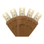 50-Light 5mm LED Concave Brown Cord | Warm White