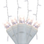 70-Light 5mm LED Icicle Lights with White/Green Cord | 6 Colors