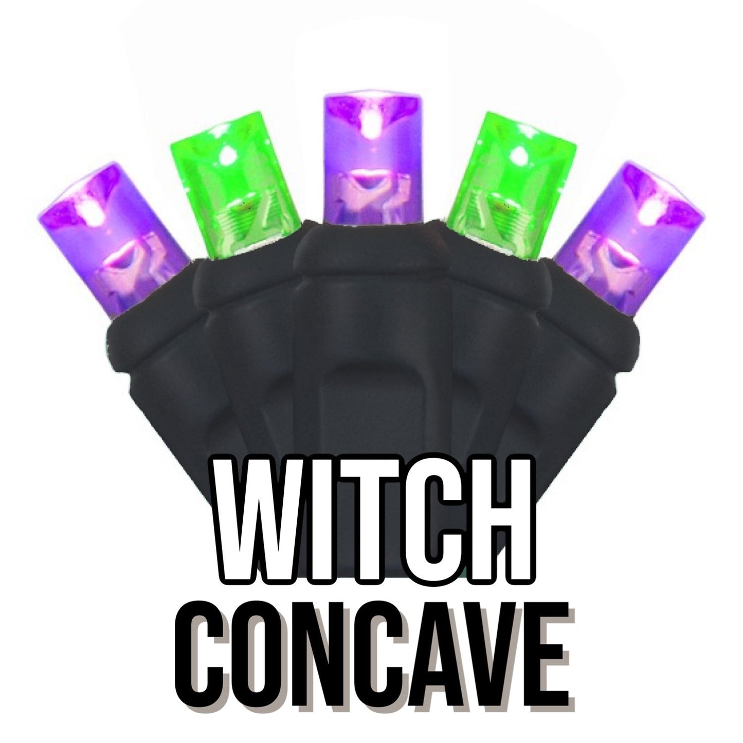 50-Light 5mm Concave Green Cord | 29 Colors