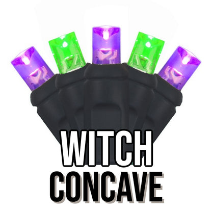 50-Light 5mm Concave Green Cord | 29 Colors