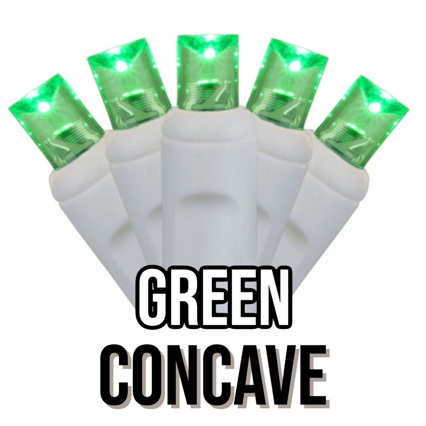 50-Light 5mm Concave White Cord | 5 Colors