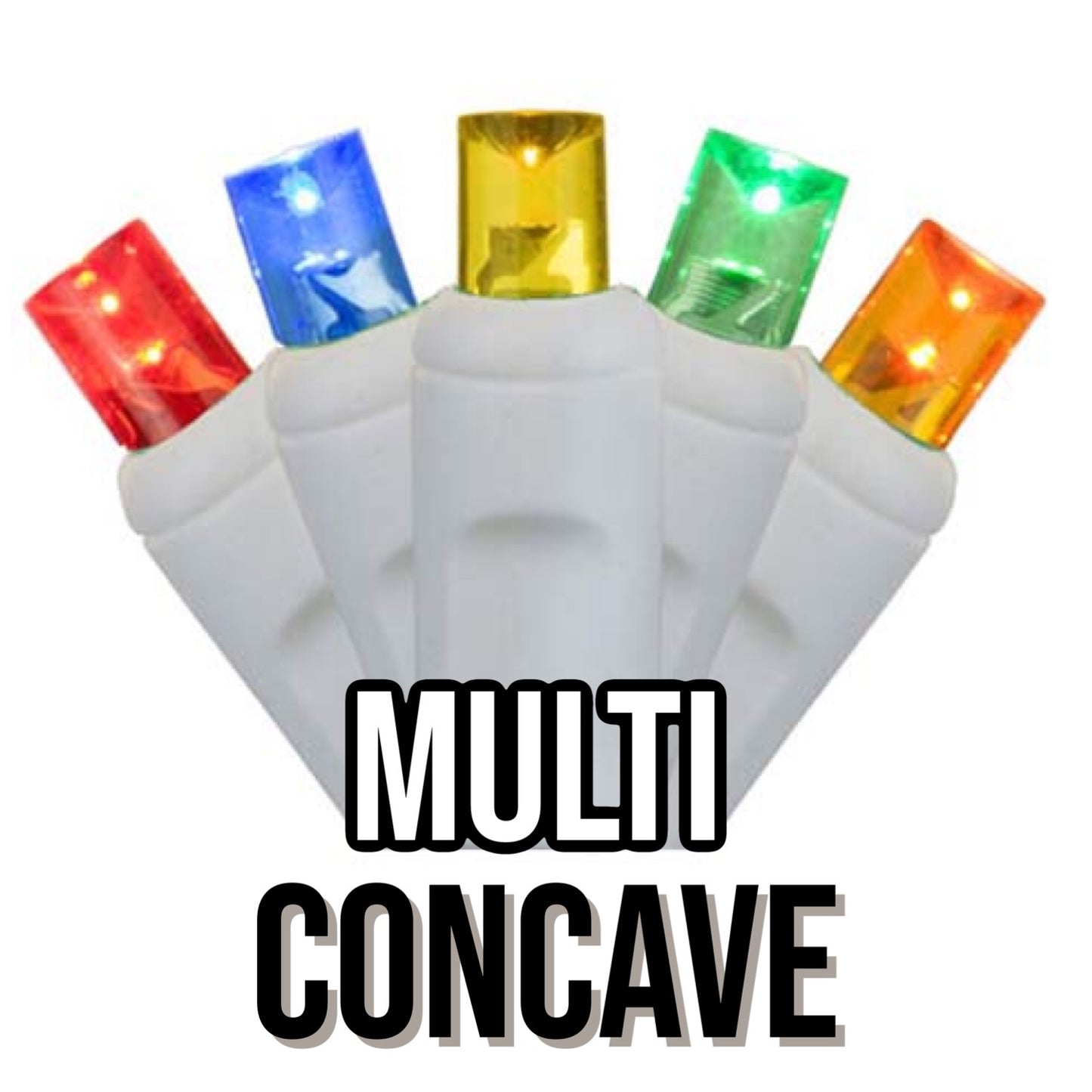 50-Light 5mm Concave White Cord | 5 Colors