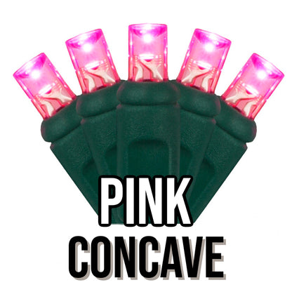 50-Light 5mm Concave Green Cord | 29 Colors