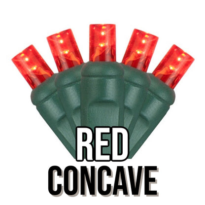 50-Light 5mm Concave Green Cord | 29 Colors