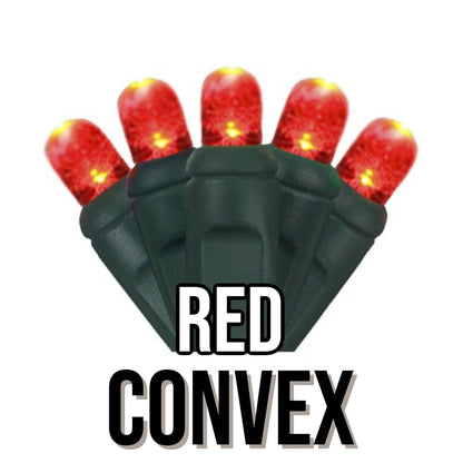 50-Light 5mm Convex Green Cord | 14 Colors