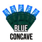 50-Light 5mm Concave Green Cord | 29 Colors