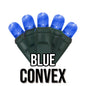 50-Light 5mm Convex Green Cord | 14 Colors