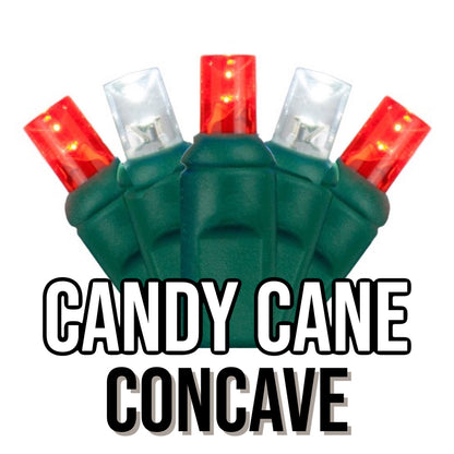 50-Light 5mm Concave Green Cord | 29 Colors