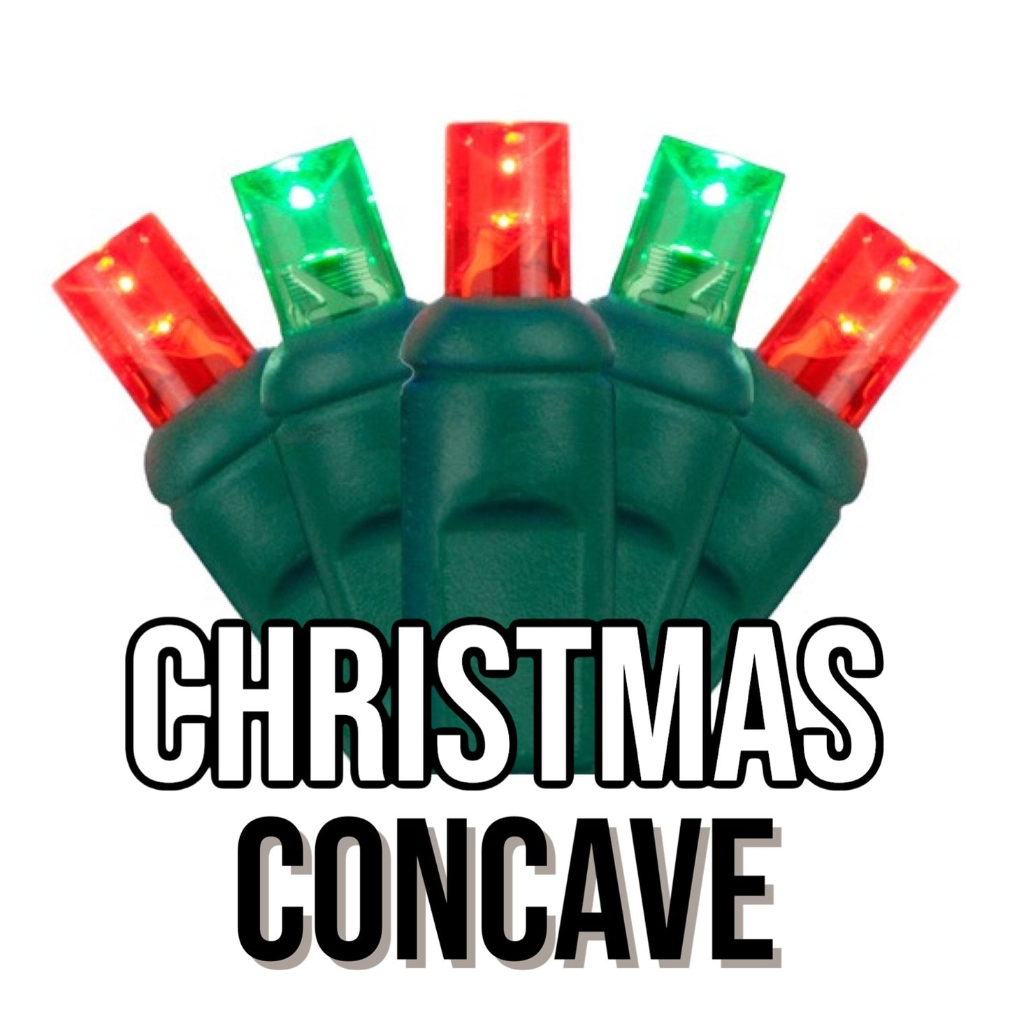50-Light 5mm Concave Green Cord | 29 Colors