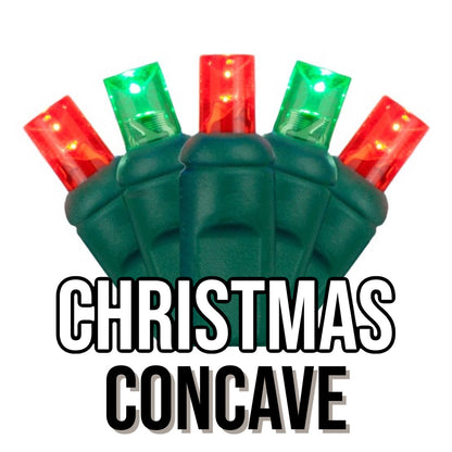 50-Light 5mm Concave Green Cord | 29 Colors