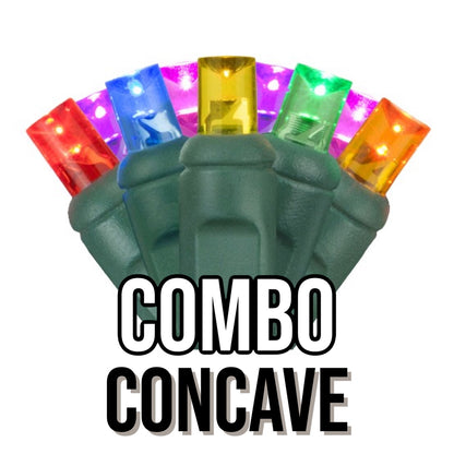 50-Light 5mm Concave Green Cord | 29 Colors