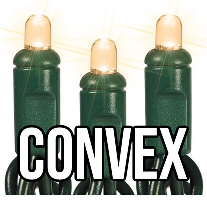 50-Light 5mm Convex Green Cord | 14 Colors