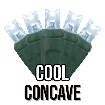 50-Light 5mm Concave Green Cord | 29 Colors