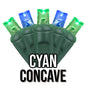50-Light 5mm Concave Green Cord | 29 Colors