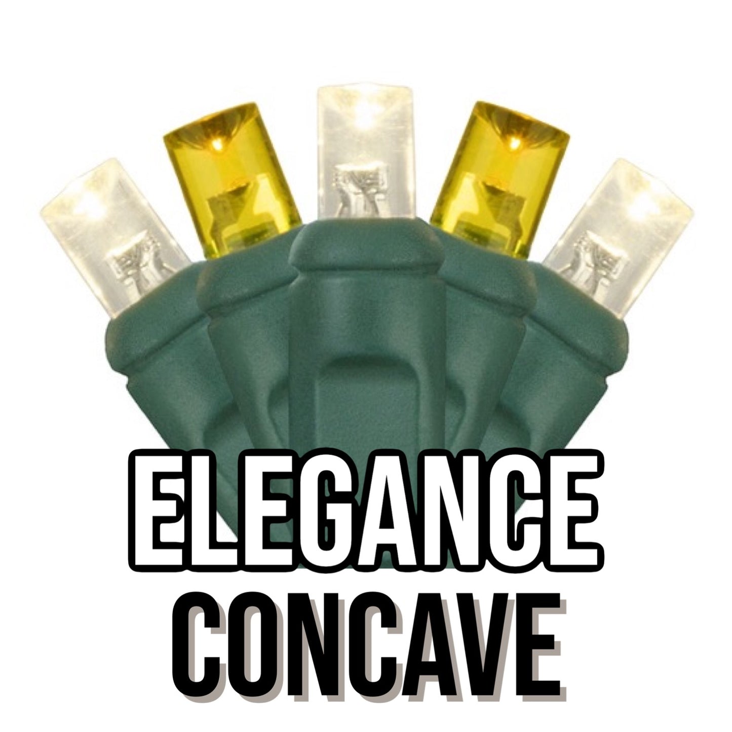 50-Light 5mm Concave Green Cord | 29 Colors