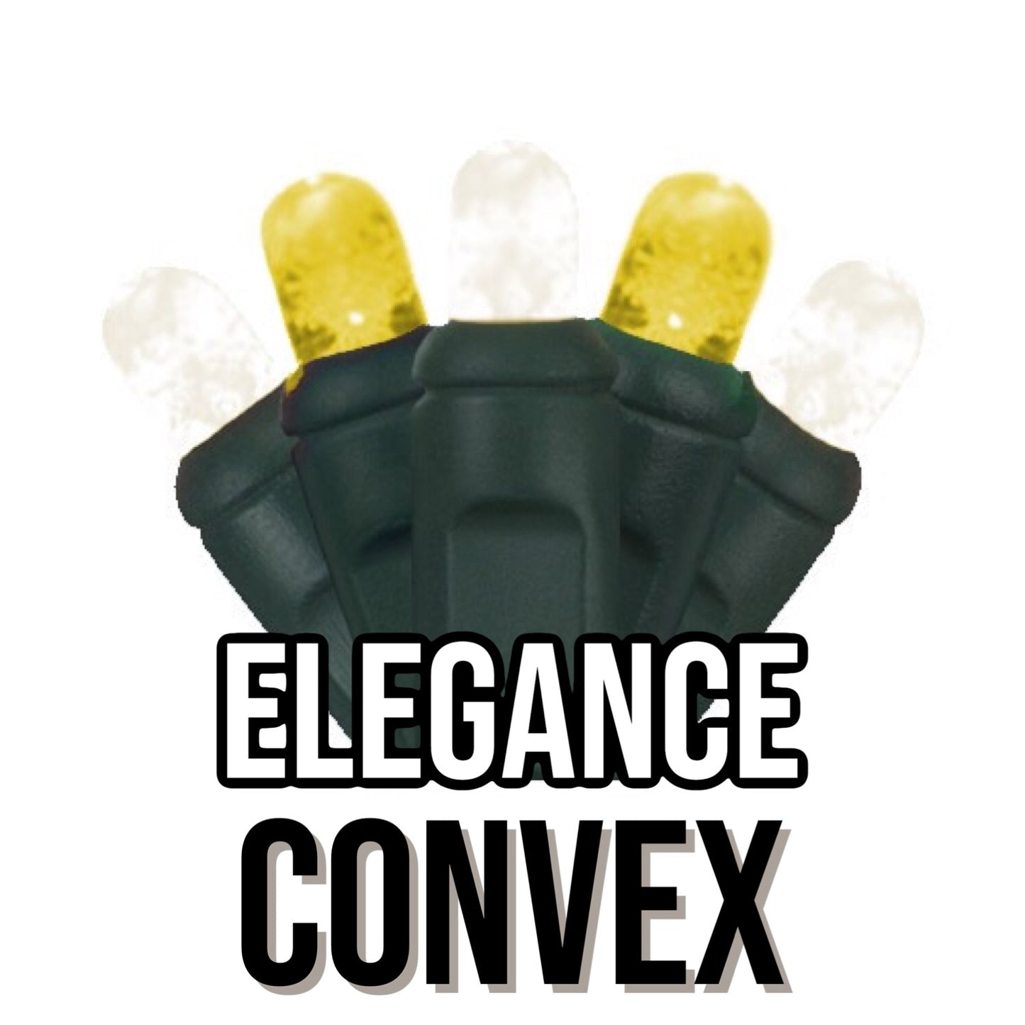 50-Light 5mm Convex Green Cord | 14 Colors