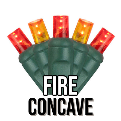 50-Light 5mm Concave Green Cord | 29 Colors
