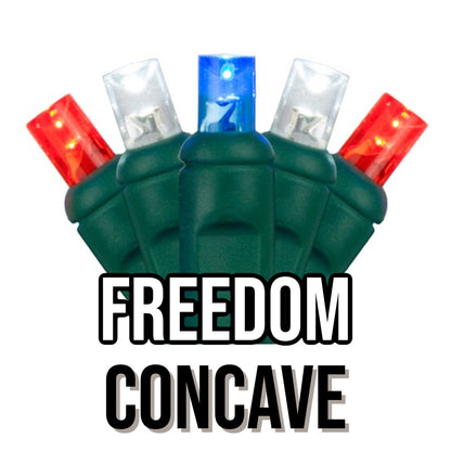 50-Light 5mm Concave Green Cord | 29 Colors
