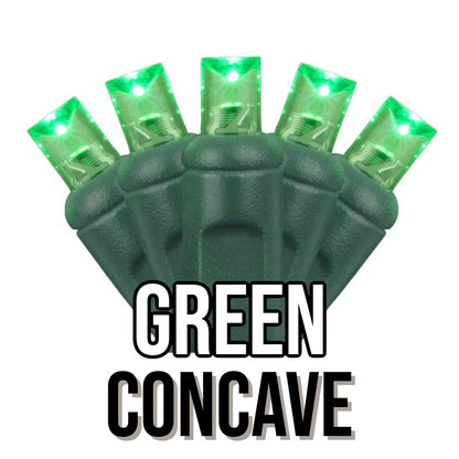 50-Light 5mm Concave Green Cord | 29 Colors