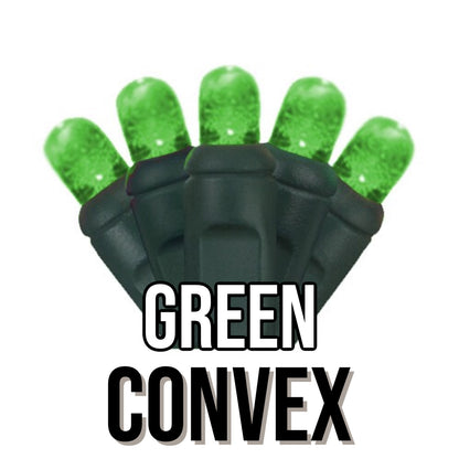 50-Light 5mm Convex Green Cord | 14 Colors