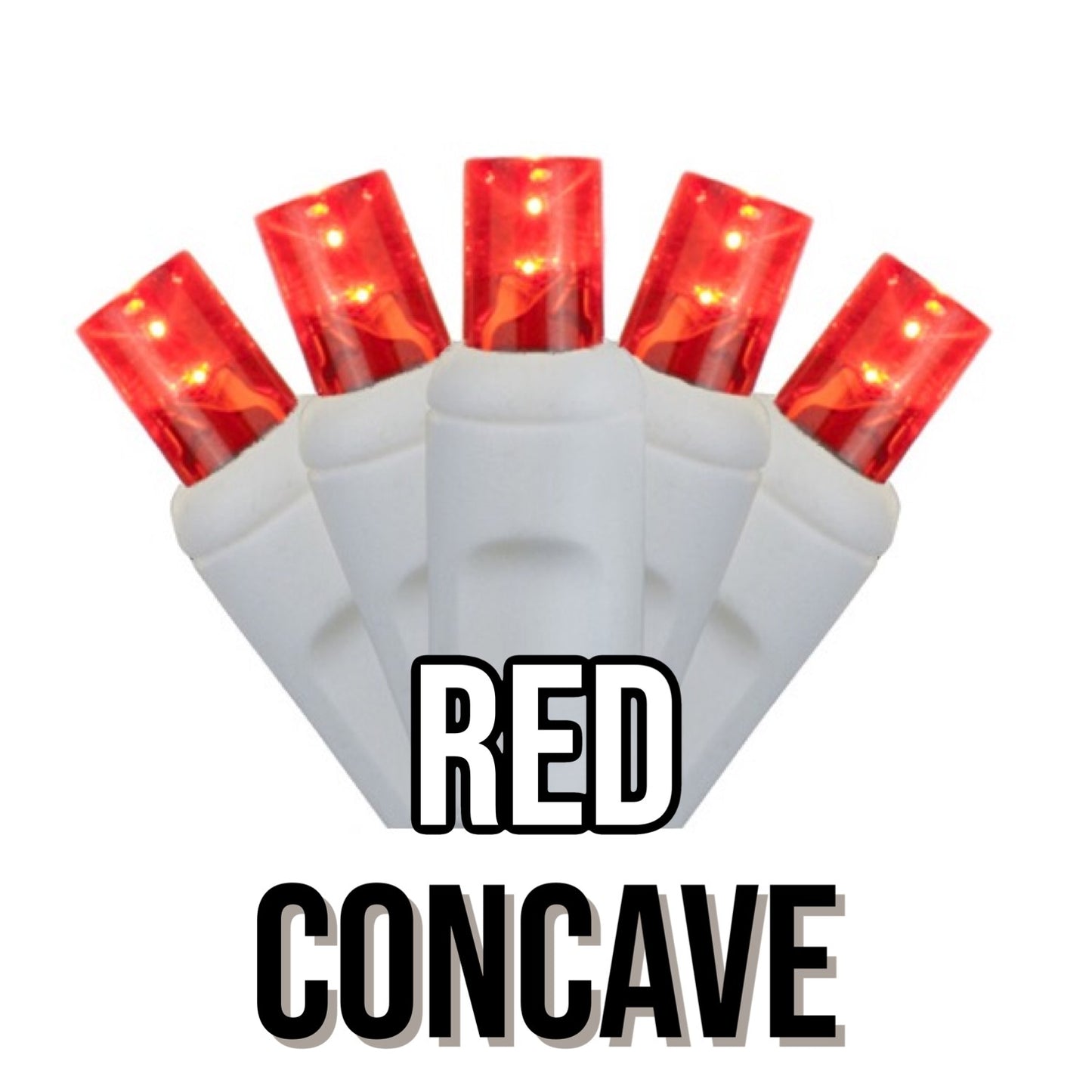 50-Light 5mm Concave White Cord | 5 Colors