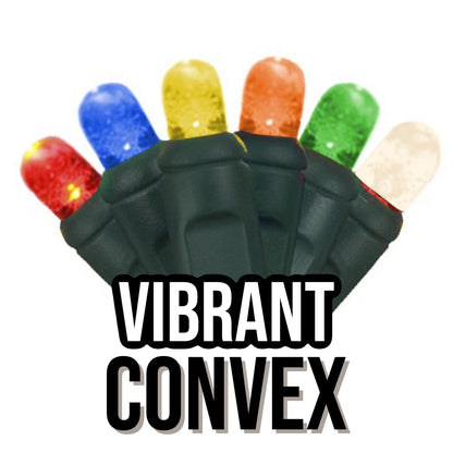 50-Light 5mm Convex Green Cord | 14 Colors