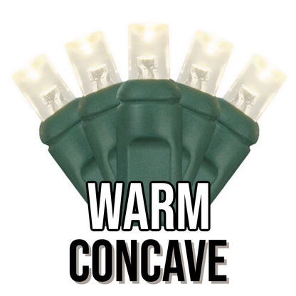 50-Light 5mm Concave Green Cord | 29 Colors