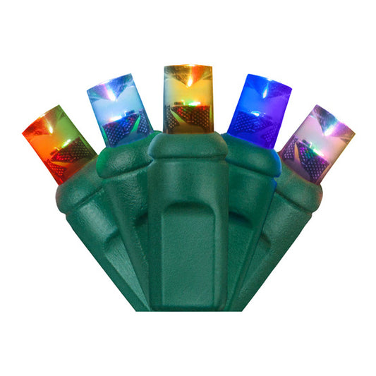 50-Light 5mm LED Color Changing RGB Green Cord
