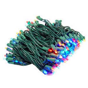 50-Light 5mm Convex Green Cord | 14 Colors