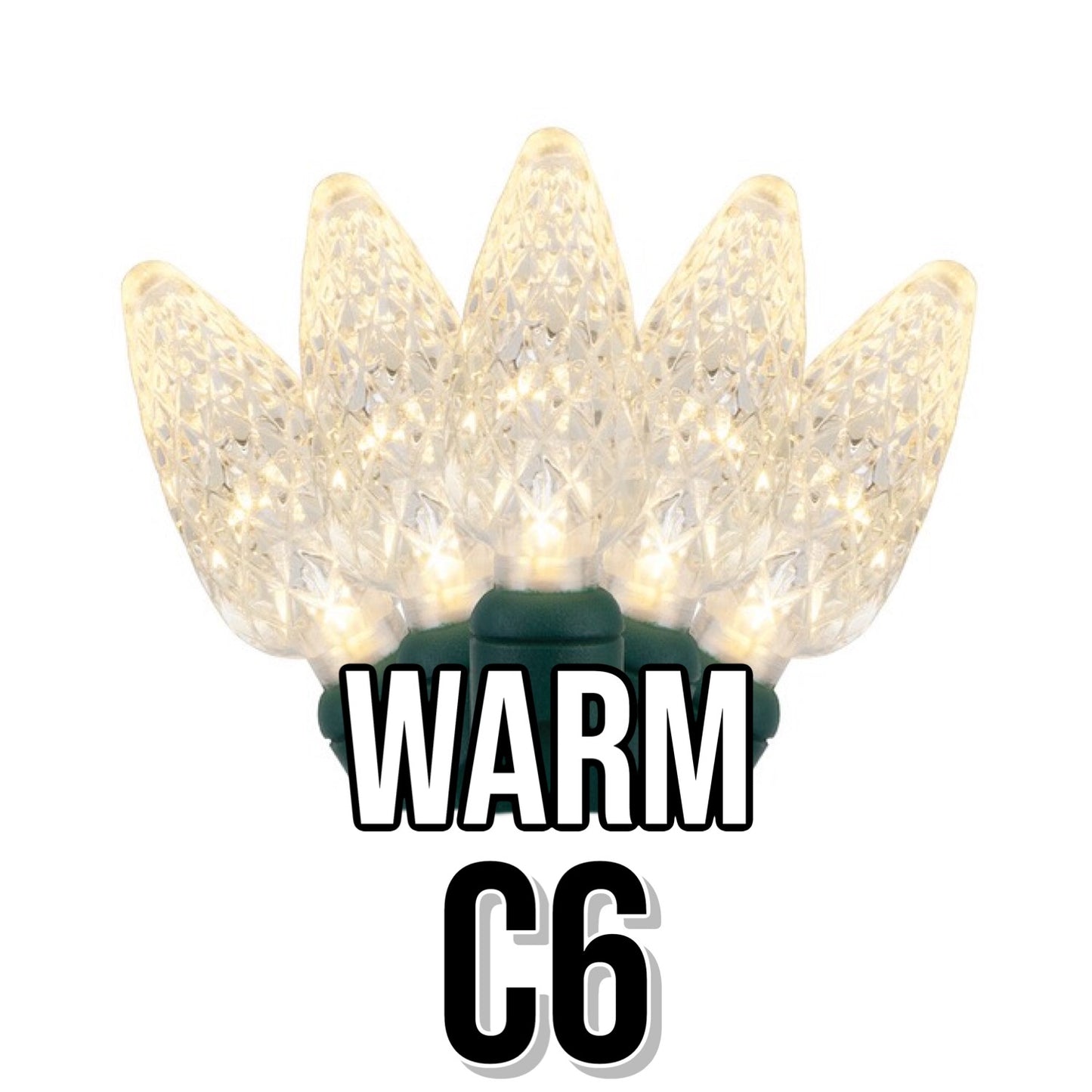 C6 Faceted Cone Lights 70-Light | 11 Colors