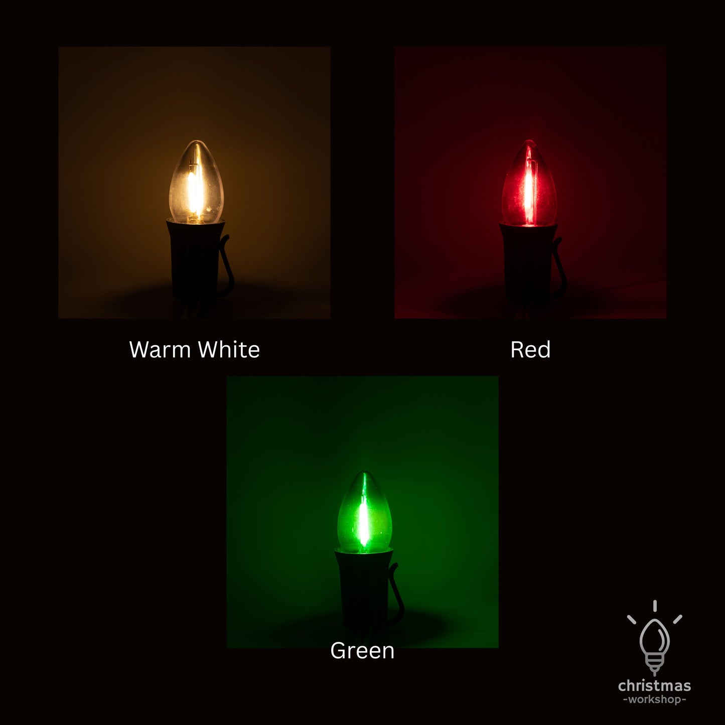 C7 LED Clear Bulb | 3 Colors