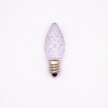 C7 LED Faceted Bulb | 12 Colors