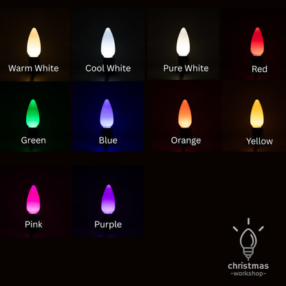 C9 LED Smooth Opaque Bulb | 11 Colors