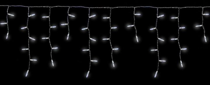 70-Light 5mm LED Icicle Lights with White/Green Cord | 6 Colors