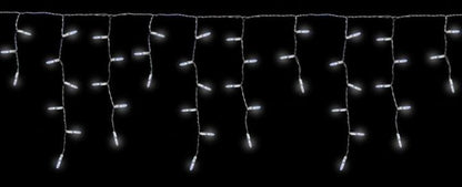 70-Light 5mm LED Icicle Lights with White/Green Cord | 6 Colors