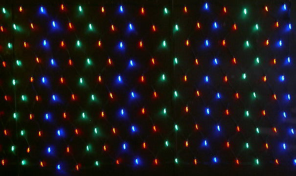 100-Light 5mm LED Net Lights with Green Cord | 6 Colors