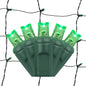 100-Light 5mm LED Net Lights with Green Cord | 6 Colors