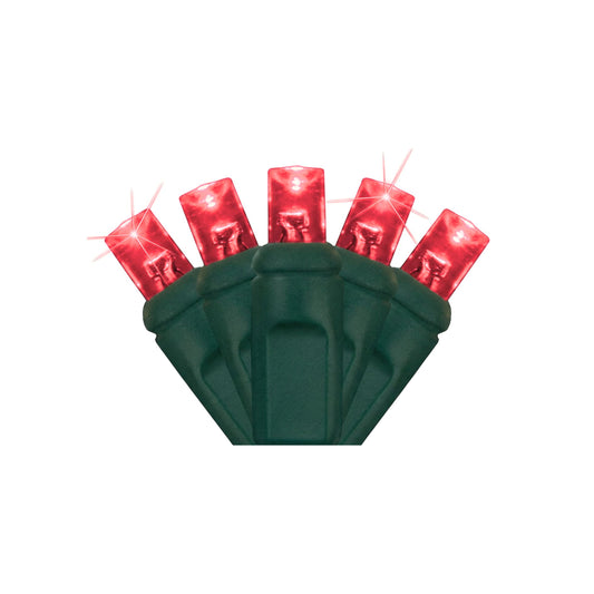 50-Light 5mm Concave Twinkle (1/3) Green Wire | 5 Colors